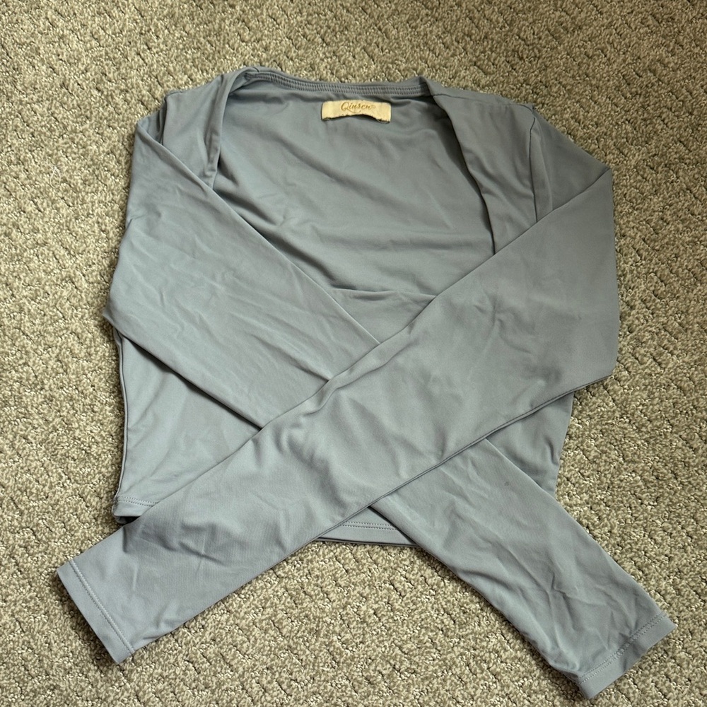 Gray-Blue Long Sleeve Top
